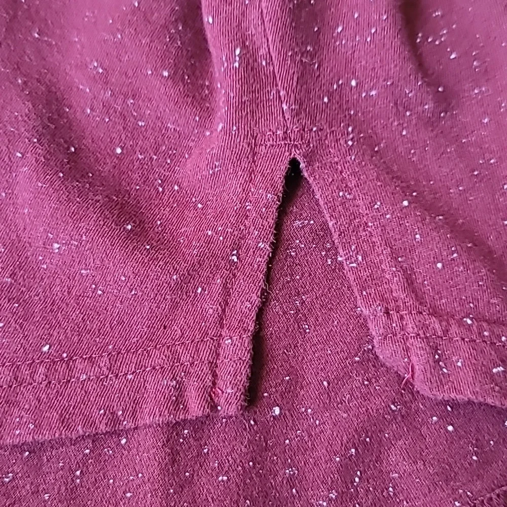 VSOP Men's Short Sleeve Shirt, Size Large, Color Burgundy Speckle
